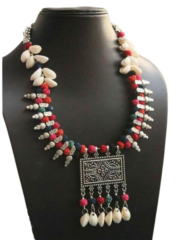 Oxidized Kori Beads Necklace