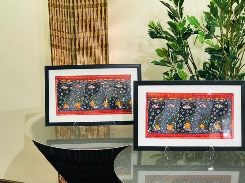Gajraj Series Madhubani Painting with Frame