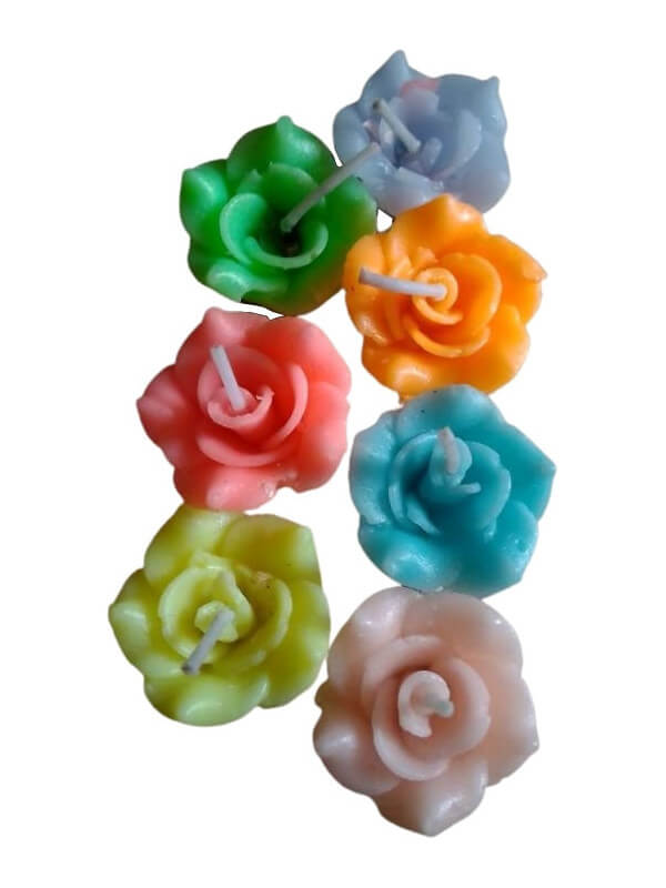 Refined Wax Multi Scented Flower Candles