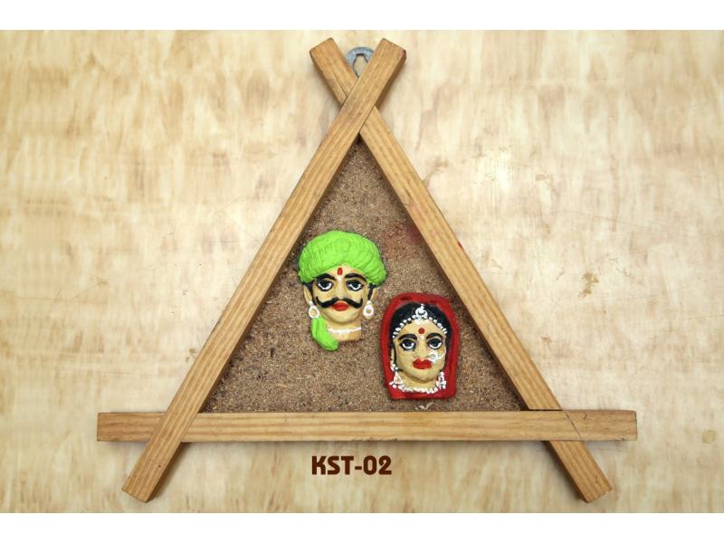 Clay Mural on Wooden Frame (Height: 6 Inches)