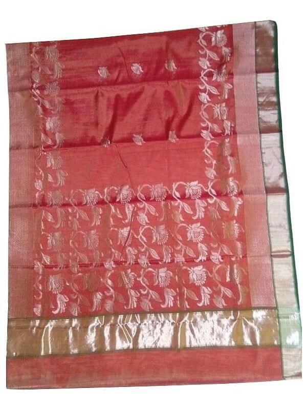 Tissue Silk Zari Work Saree
