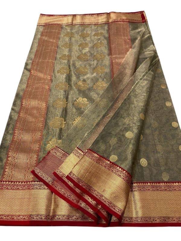 Chanderi Handloom Tissue Silk Saree