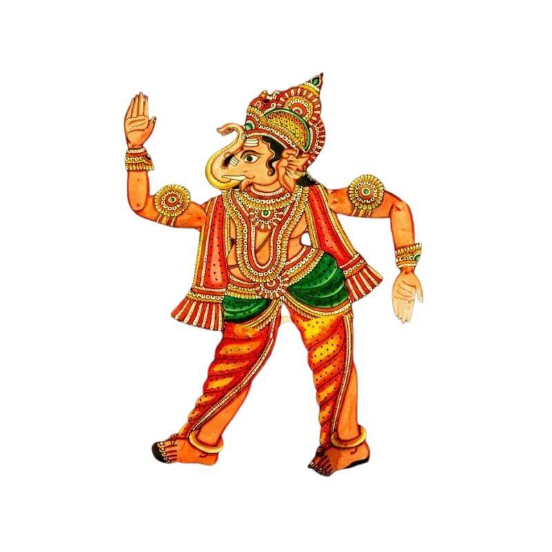 Leather Puppet of Lord Ganesha (24 Inch)