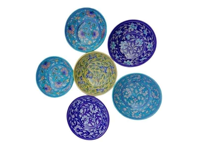 Blue Pottery Bowls (8 Inch)