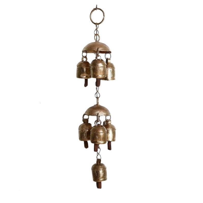 Copper Coated Iron Bells - 160 gms (Height: 12 Inch, Width: 2.5 Inch)