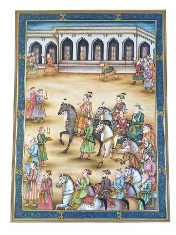 Mughal Miniature Painting (14 Inch x 20 Inch)