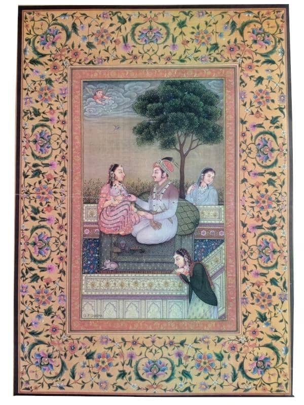 Mughal Miniature Painting (15 Inch x 22 Inch)