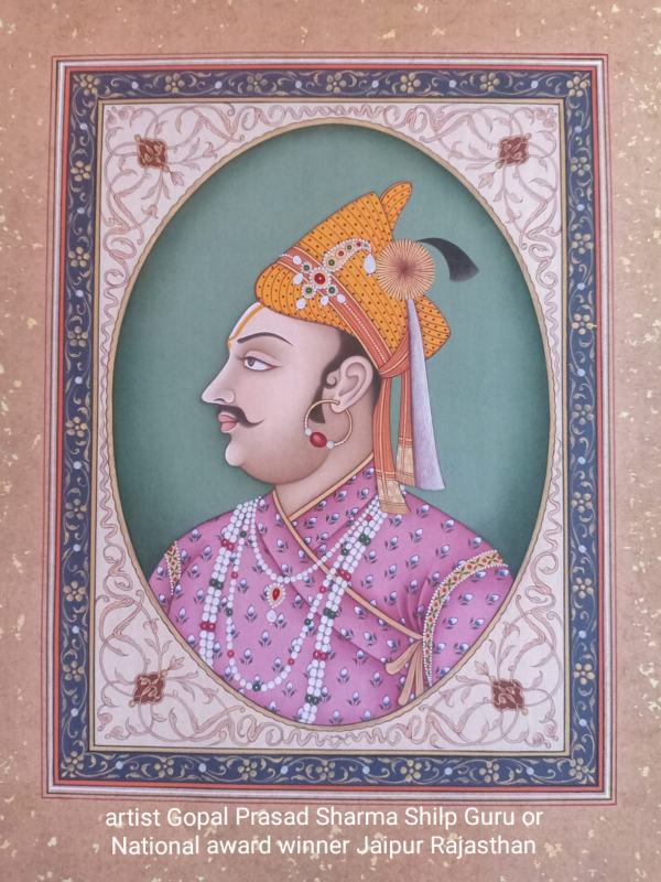 Rajasthani Rajput Miniature Painting (10 Inch x 14 Inch)