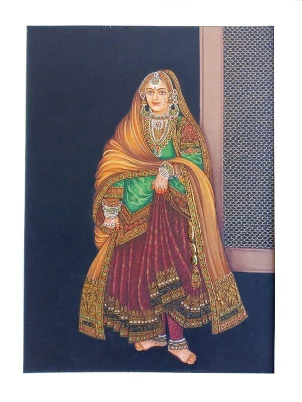 Rajasthani Rajput Miniature Painting (12 Inch x 15 Inch)