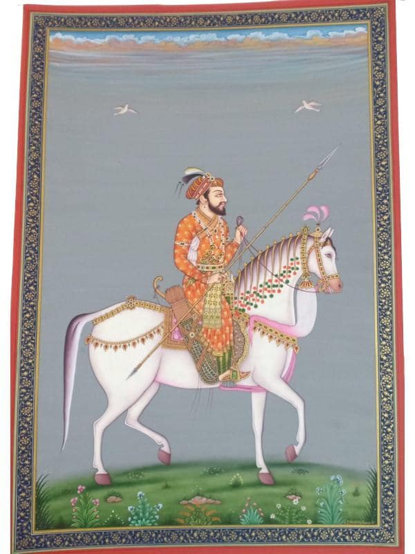Mughal Miniature Painting (12 Inch x 18 Inch)