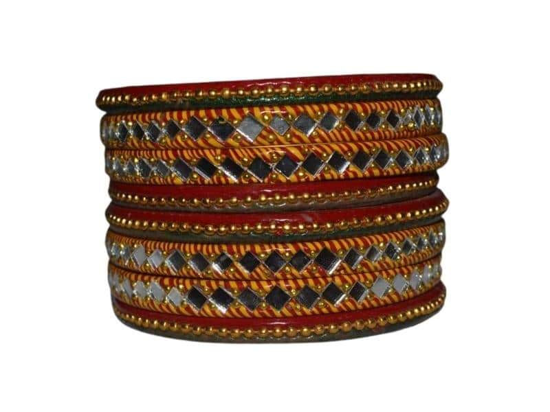 Set of 48 Handcrafted Lac Bangles (Sizes: 2.4, 2.6, 2.8, 2.10, 2.12)