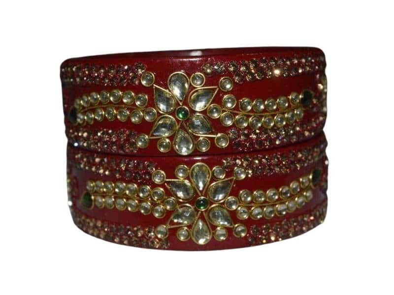 Set of 12 Handcrafted Lac Bangles (Sizes: 2.4, 2.6, 2.8, 2.10, 2.12)