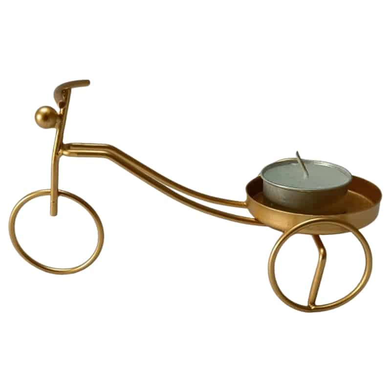 Iron Wire Cycle Design Candle Holder