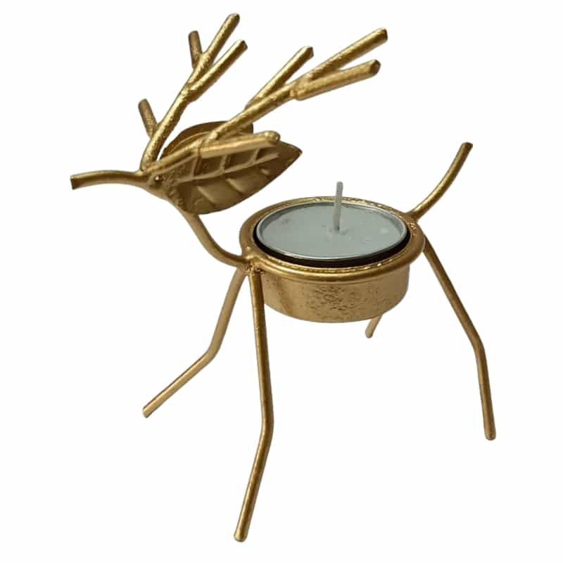 Iron Wire Deer Design Candle Holder