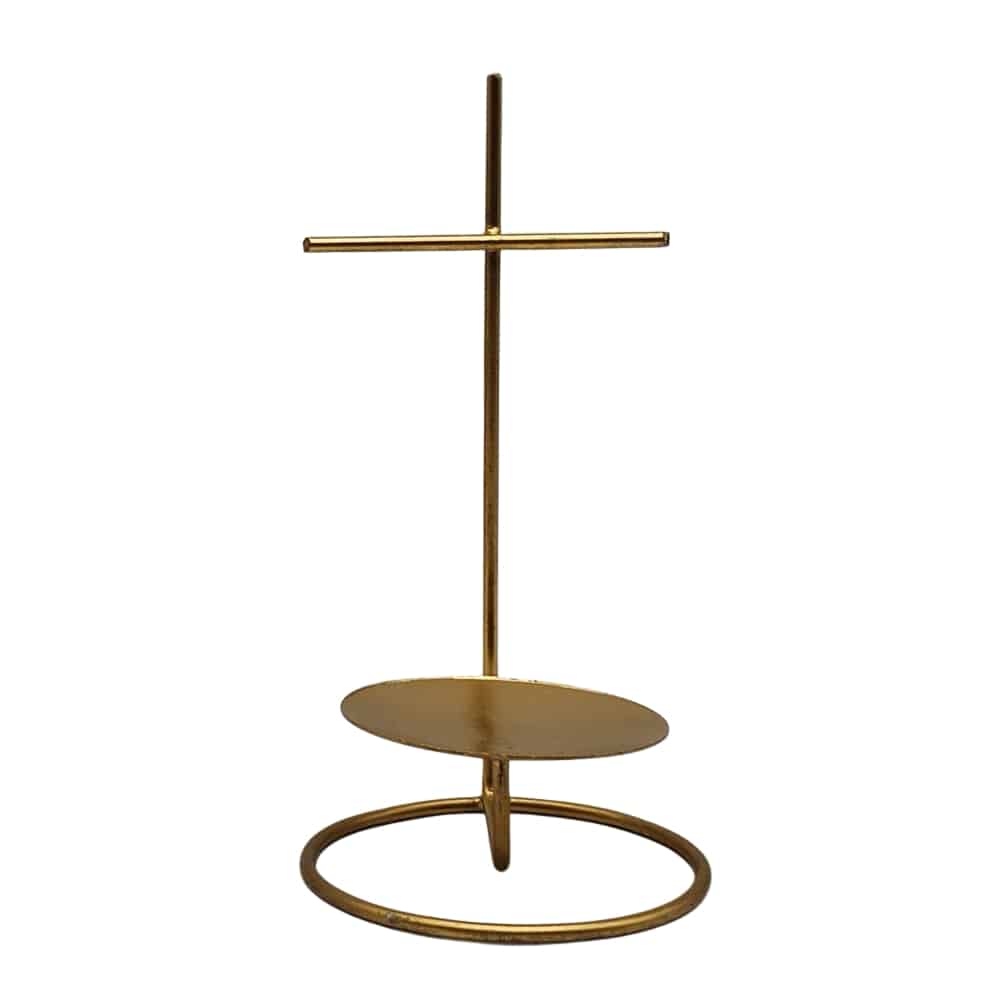 Iron Wire Cross Design Candle Holder