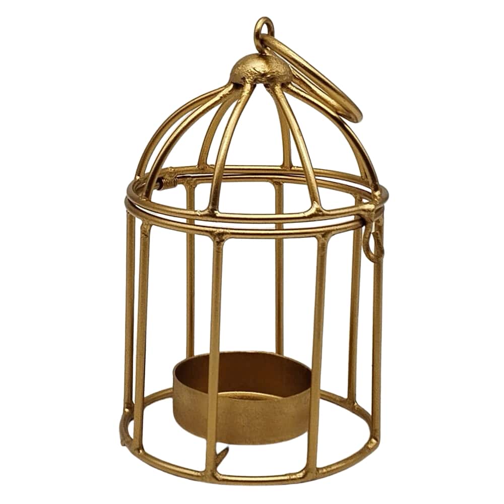 Iron Wire Modern Design Bird Cage Candle Holder