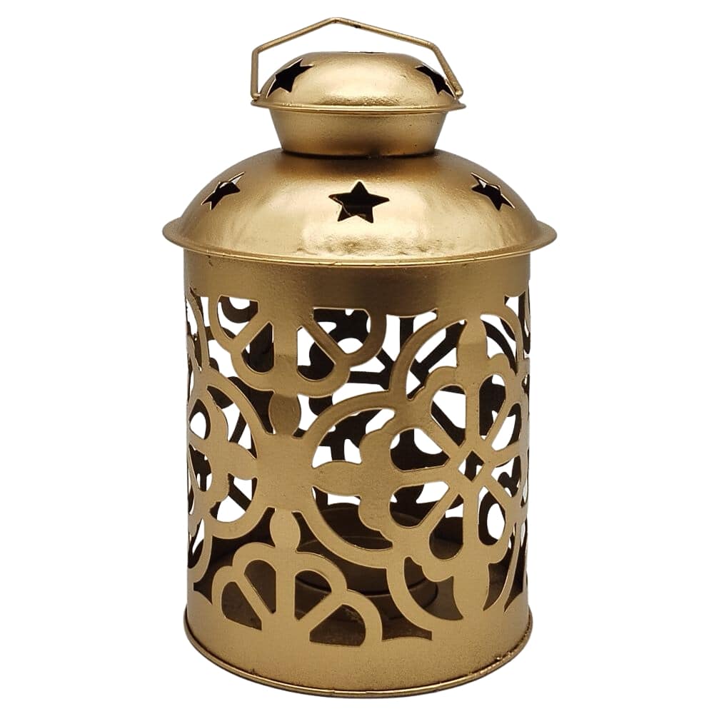 Iron Floral Design Candle Lantern