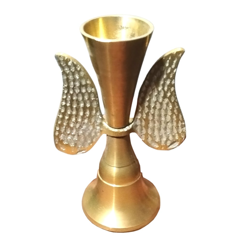 Brass Wing Design Candle Holder
