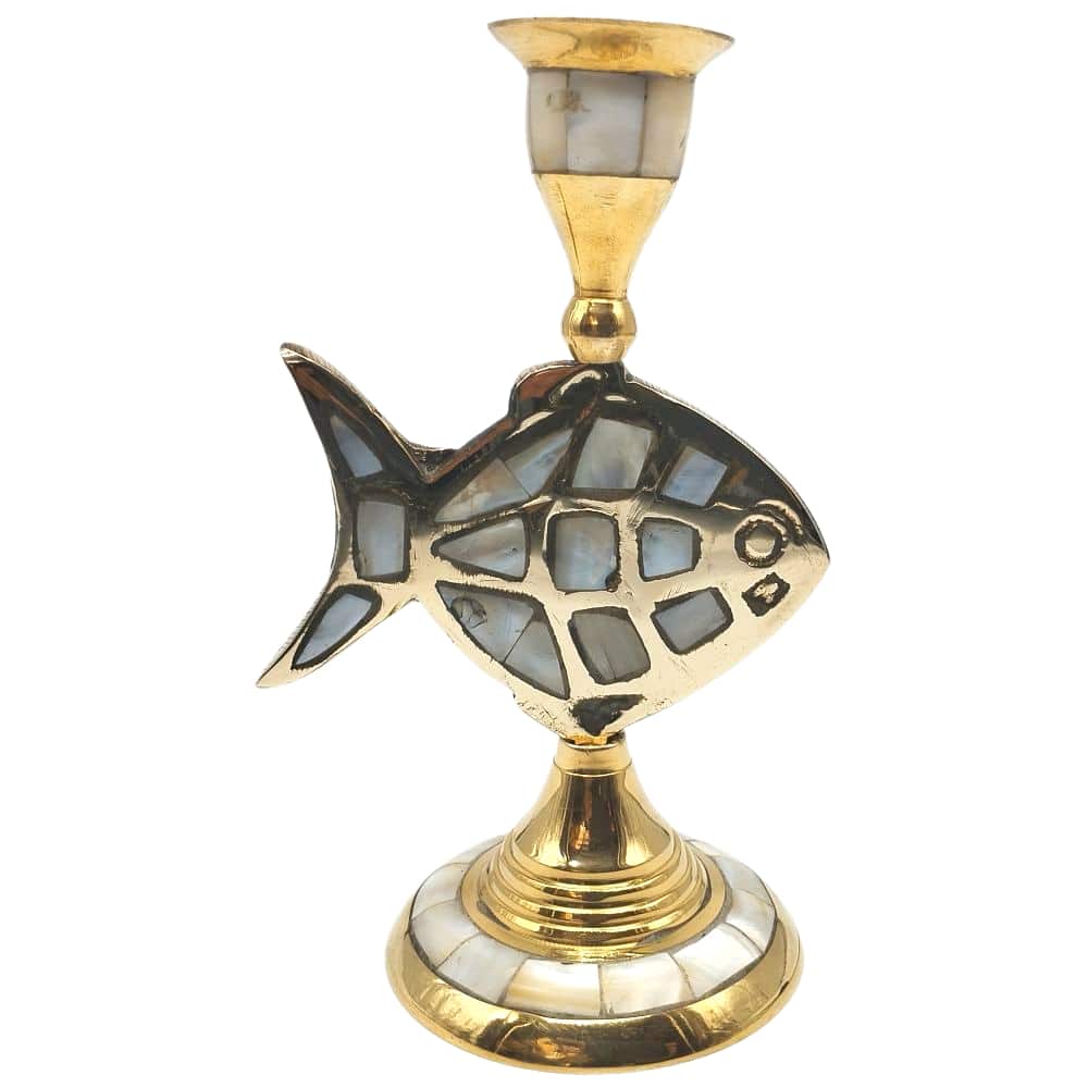 Brass Fish Design Candle Holder
