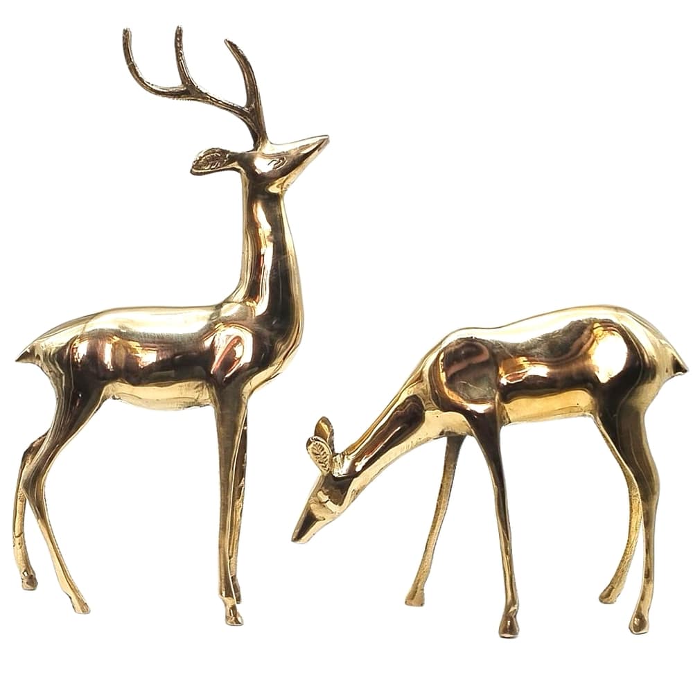 Brass Deer Set