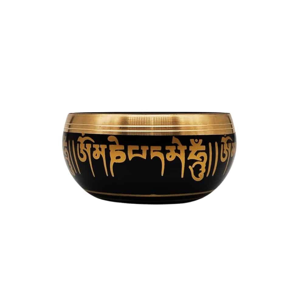 Tibetan Singing Bowl Om Mani Padme Hum Design with Striker